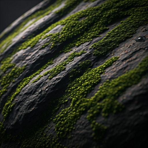 Textura de musgo em pedra